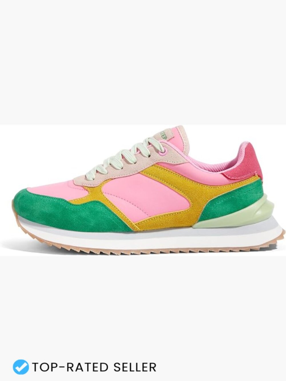 Platform Fashion Sneakers Retro Colorblock Casual Tennis Running Walking Shoes
